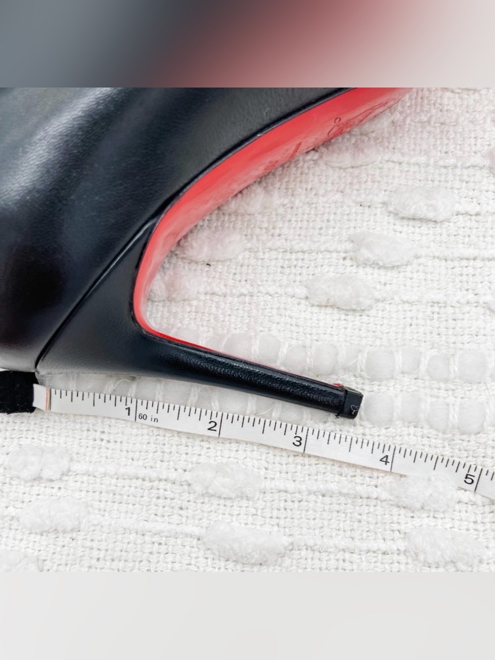 Christian Louboutin Black Leather Pumps with Red Soles - Picture 5 of 16